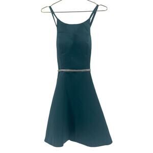 VNAIX Wedding Formal Dress Green with rhinestone belt size 6